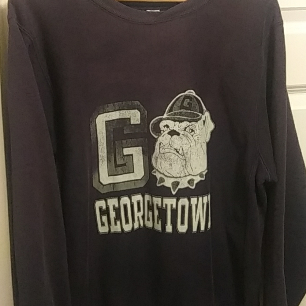 Vintage Men's Georgetown Crewneck Sweater - Navy